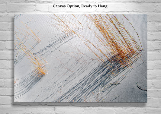 Abstract Minimalist Desert Art with New Mexico Gypsum Sand Dunes
