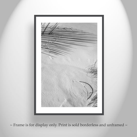 Black & White Desert Dunes Print - Minimalist Wall Art Gift