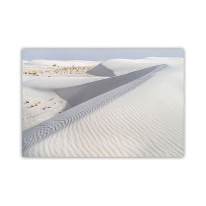 Desert landscape with sand dunes under a clear sky. White Sands Desert Landscape Photography with Desert Dunes