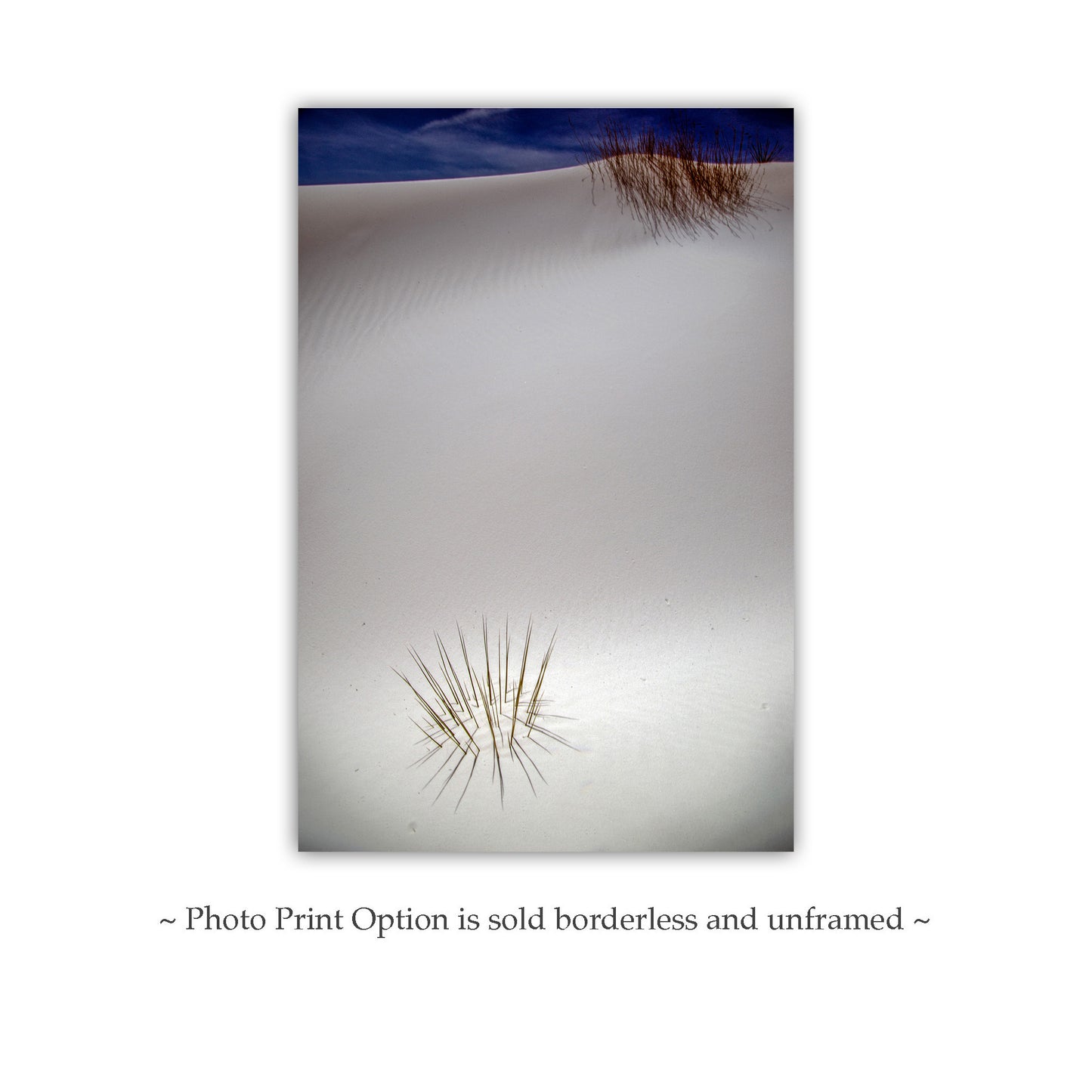 White Sands Night Desert Photo - New Mexico Minimalist Wall Art