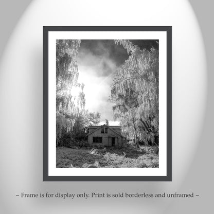 Haunted House in Winter Rime Ice | Surreal Fine Art Print