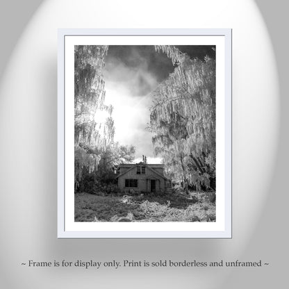 Haunted House in Winter Rime Ice | Surreal Fine Art Print
