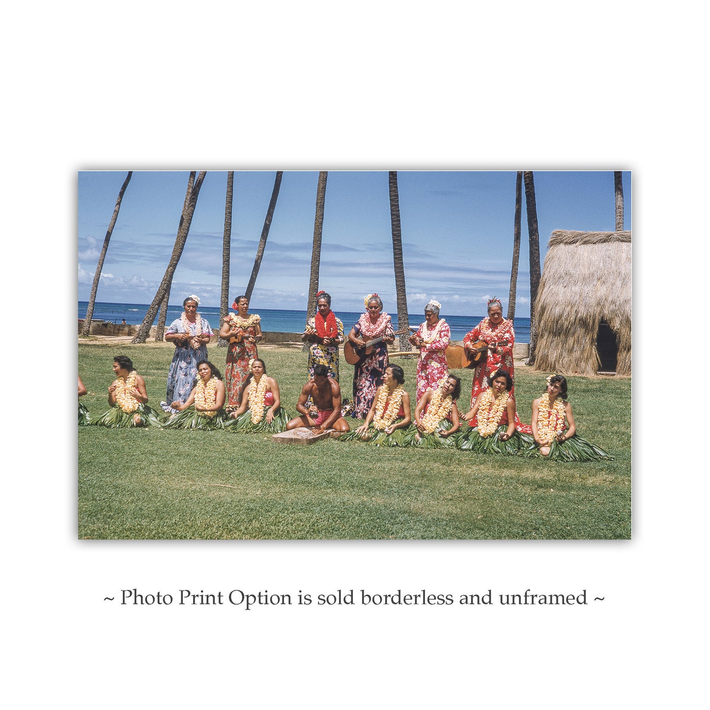 Vintage Hawaii Hula Dancers Photo Print | 1950s Kodak Show