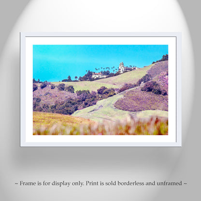 San Simeon Art Print with Hearst Castle | California Coast Landscape