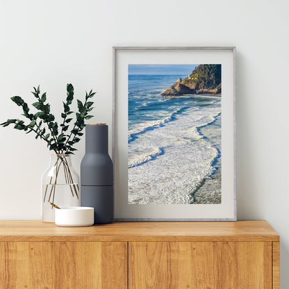 Oregon Lighthouse Art Photo at Heceta Head on Pacific Ocean