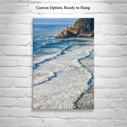 Oregon Lighthouse Art Photo at Heceta Head on Pacific Ocean