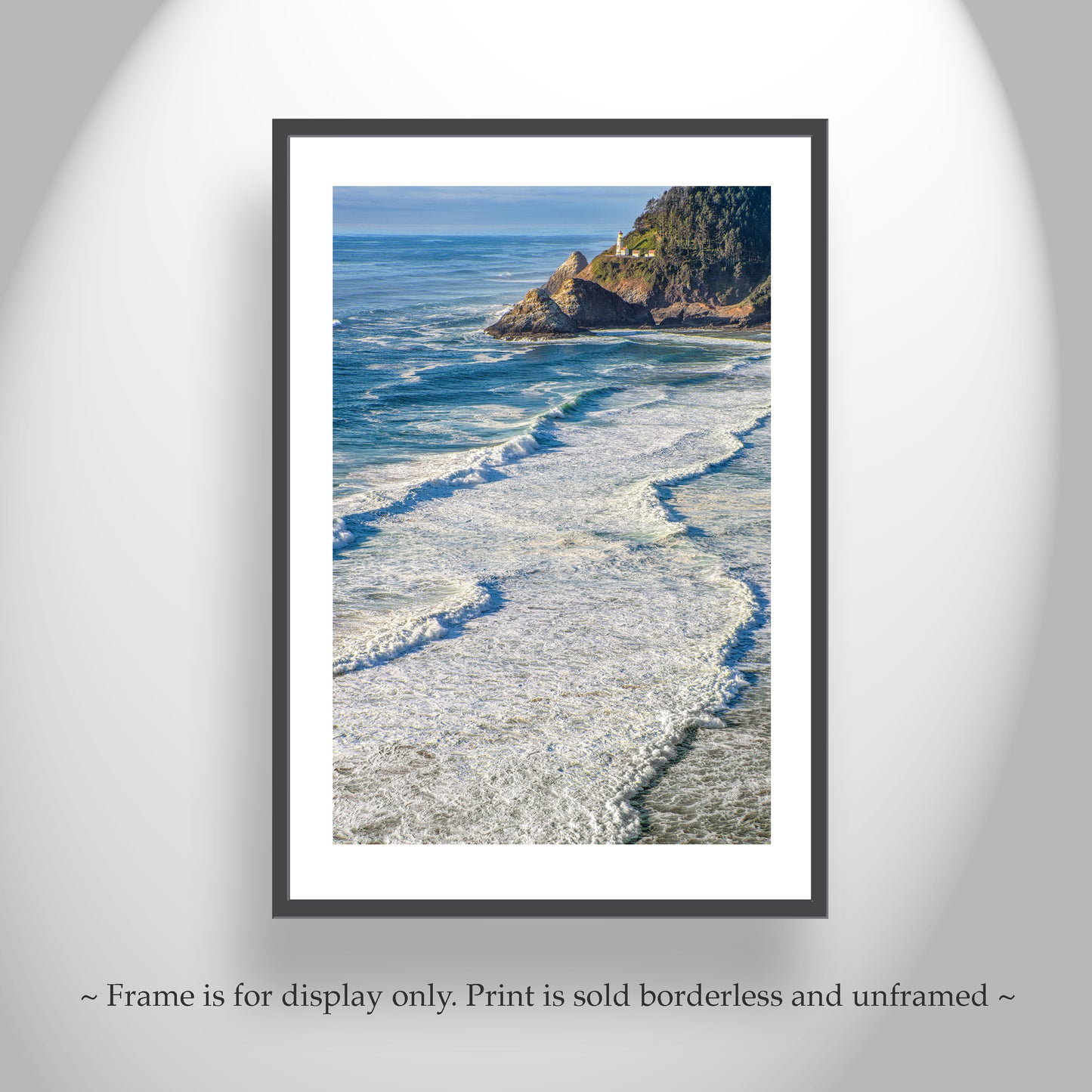 Oregon Lighthouse Art Photo at Heceta Head on Pacific Ocean