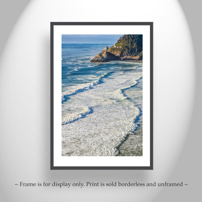 Oregon Lighthouse Art Photo at Heceta Head on Pacific Ocean