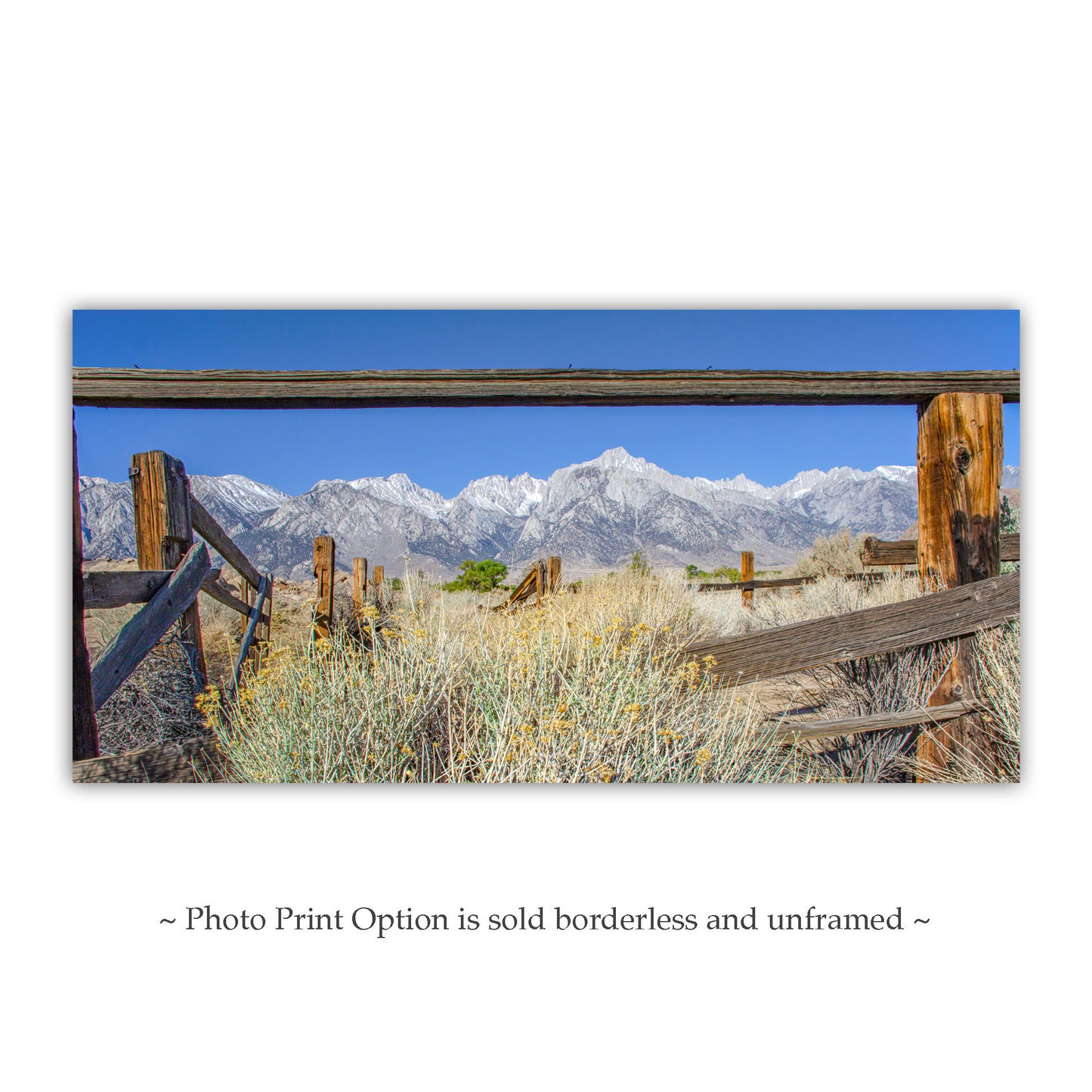 Mt Whitney Western Photo Art | Sierra Nevada Mountains Landscape Panorama