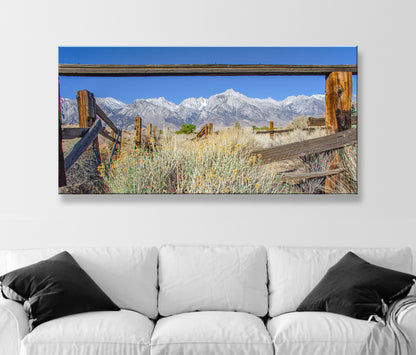 Mt Whitney Western Photo Art | Sierra Nevada Mountains Landscape Panorama