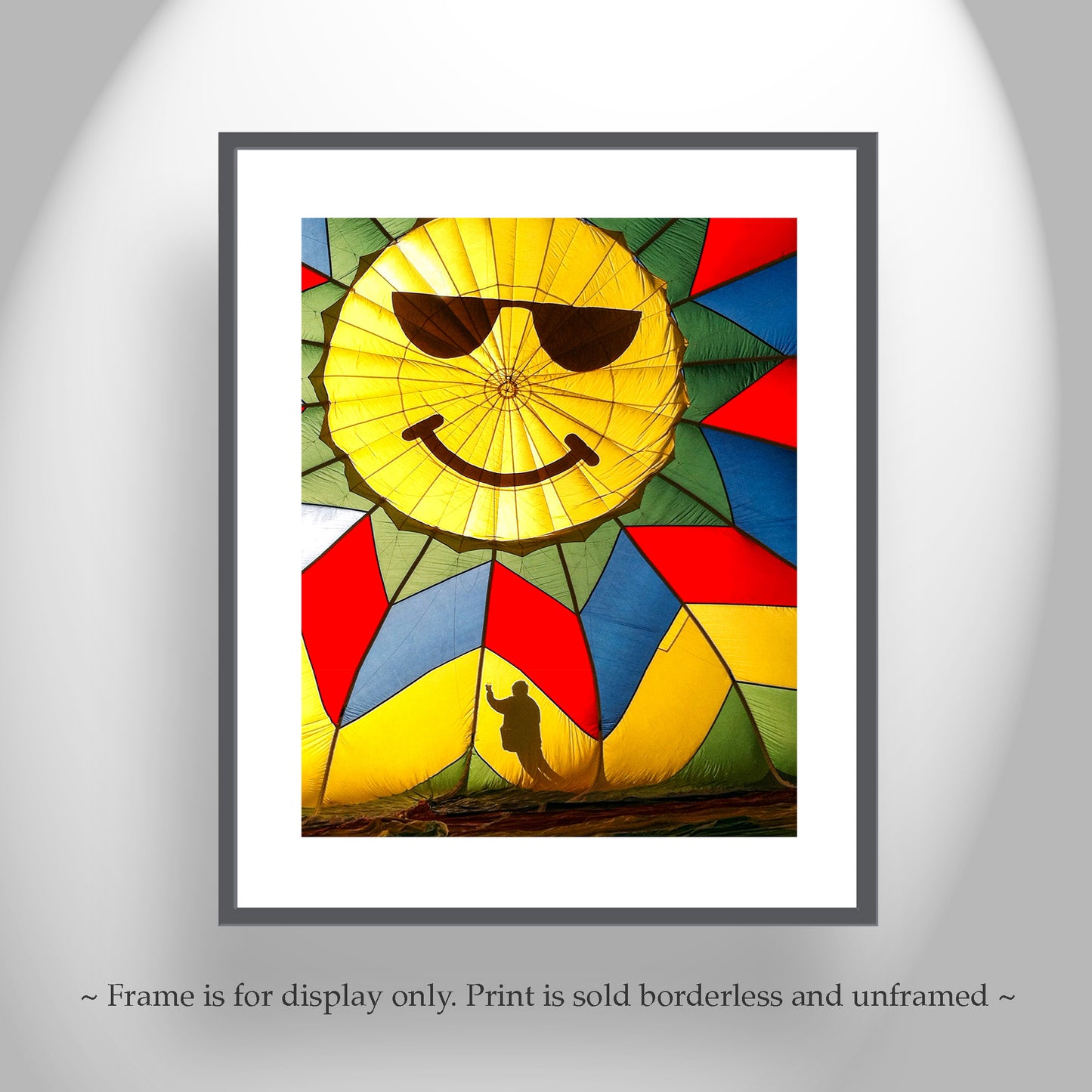 Happy Face Art of Reno Nevada Hot Air Balloon as Whimsical Wall Decor Gift