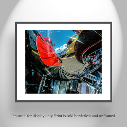 Vintage Hot Rod Car Photograph with Lots of Chrome in Abstract