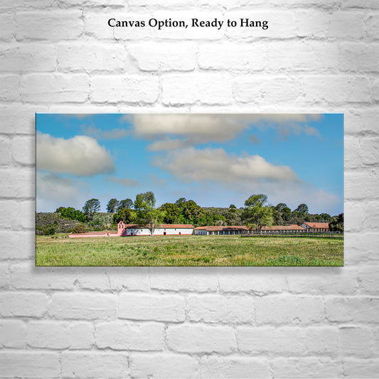 La Purisima Mission Panoramic Wall Art from Lompoc California