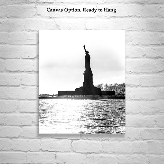 Statue of Liberty Black & White New York City Wall Art Print