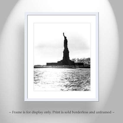 Statue of Liberty Black & White New York City Wall Art Print