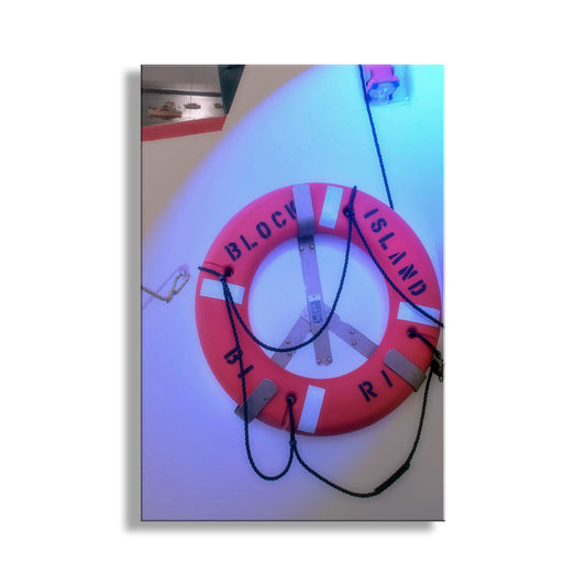 Nautical Wall Art with Block Island Ferry Lifesaver