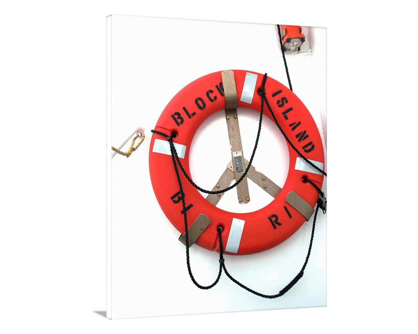 Block Island Nautical Wall Print with Lifesaver | Gift Art