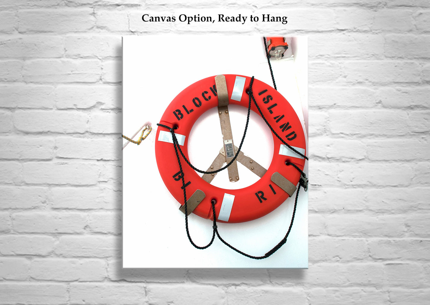 Block Island Nautical Wall Print with Lifesaver | Gift Art