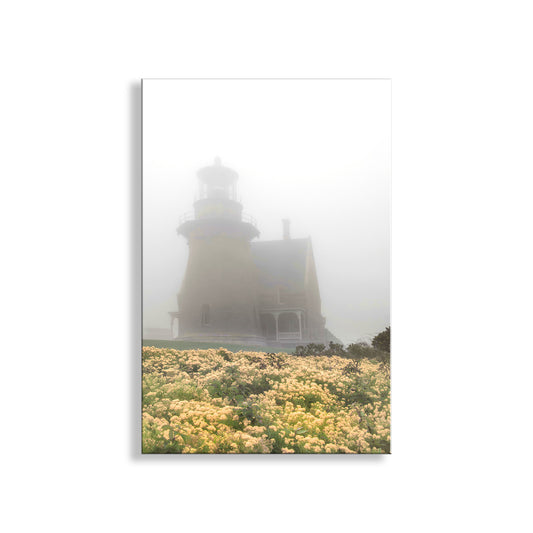Block Island South East Lighthouse Photograph with Fog