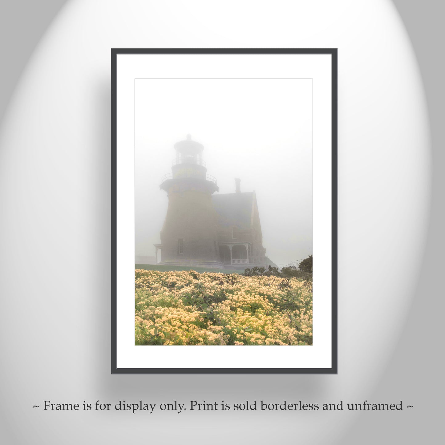 Block Island South East Lighthouse Photograph with Fog