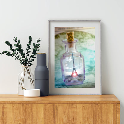 Paris France Picture with Eiffel Tower | Fantasy Art by Murray Bolesta | Francophile Gift