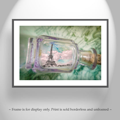Paris France Eiffel Tower Wall Art Print | Europe Travel Photography | Whimsical Fantasy Art | Gift for Francophile