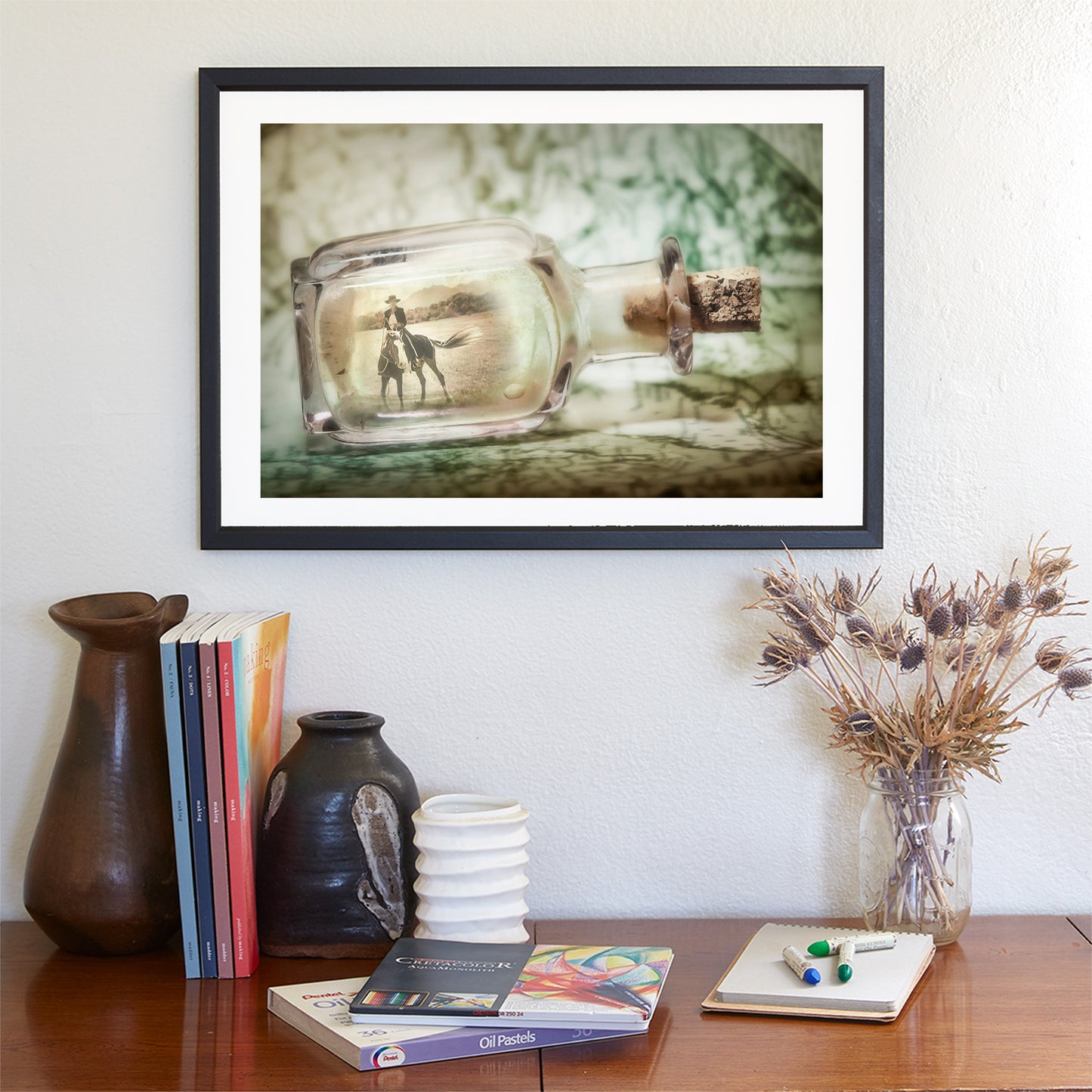 Fine Art Print with Horsewoman | Spanish Barb Equestrian Artwork