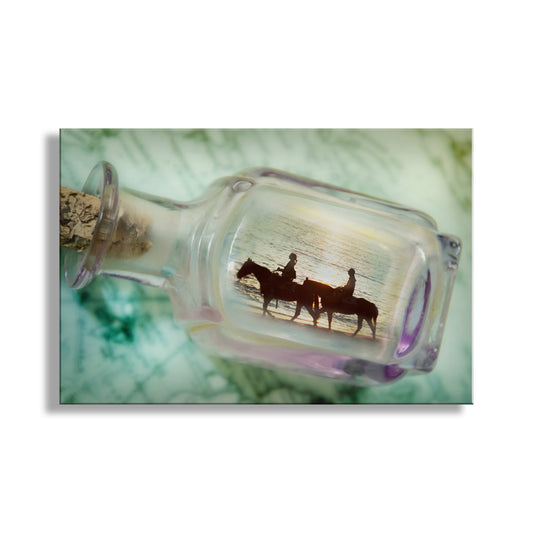 Horseback Riding on Block Island Beach Fantasy Art Print