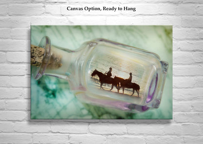 Horseback Riding on Block Island Beach Fantasy Art Print