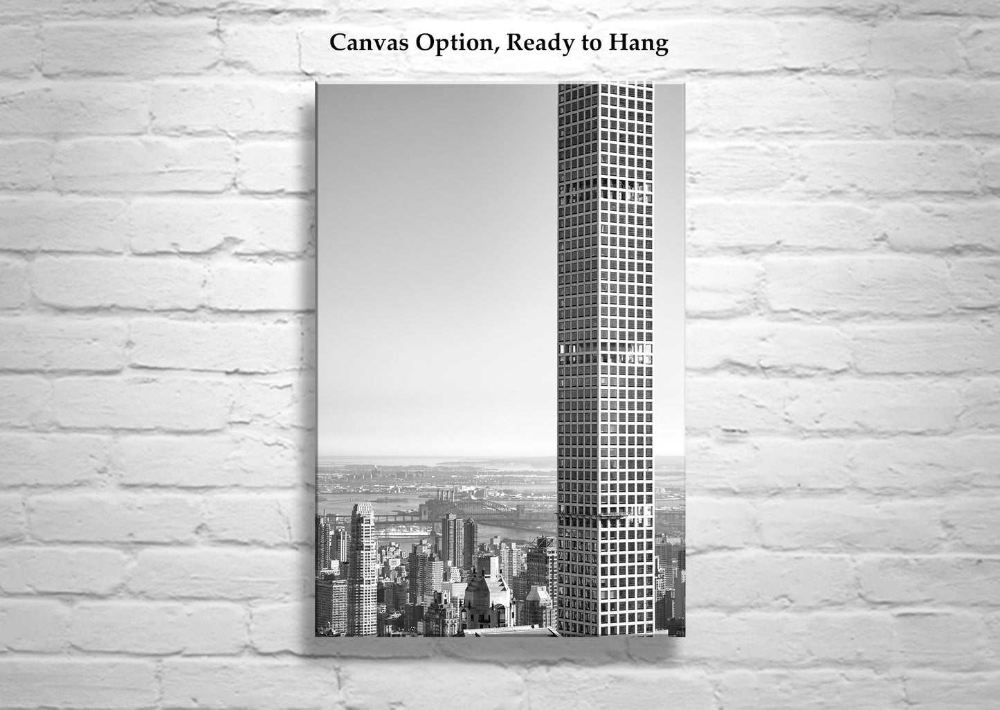 Manhattan Urban Art with NYC Skyscraper on Billionaires Row in Black & White