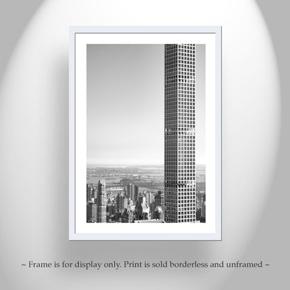 Manhattan Urban Art with NYC Skyscraper on Billionaires Row in Black & White