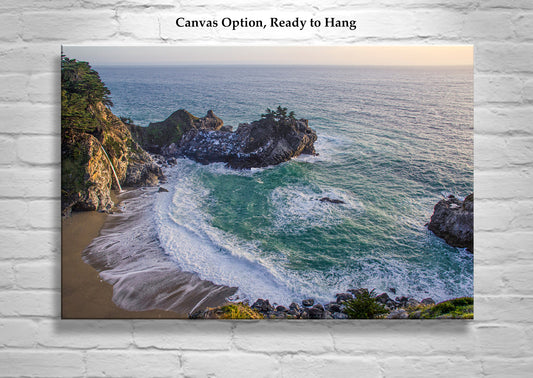 Big Sur Waterfall Art | Pacific Coast Highway California McWay Falls