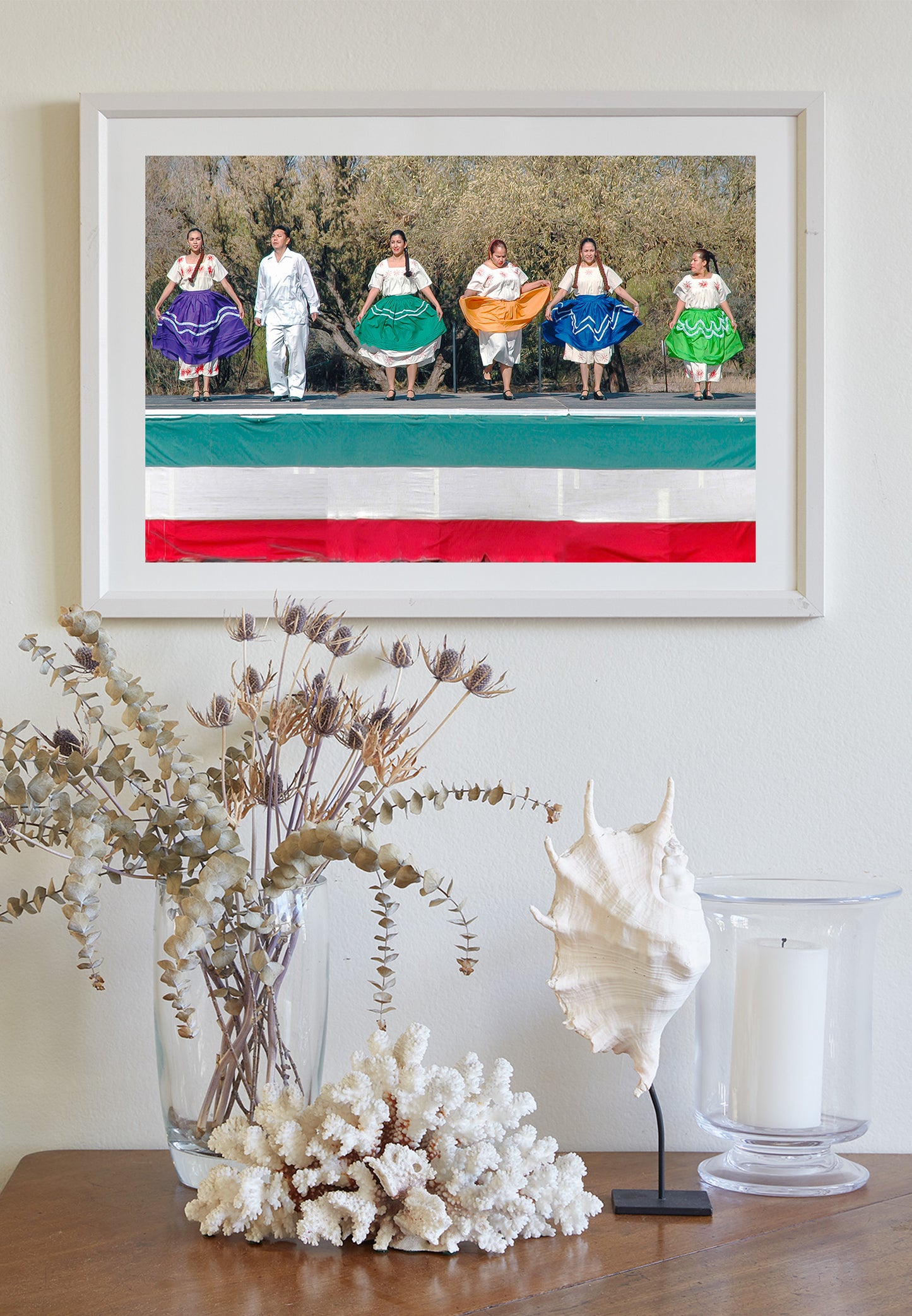 Mexican Fiesta Folklorico Dancing Art Print at Mexico Arizona Border
