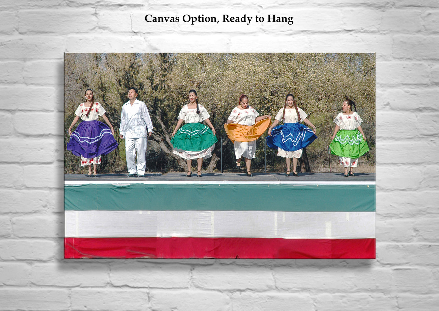 Mexican Fiesta Folklorico Dancing Art Print at Mexico Arizona Border
