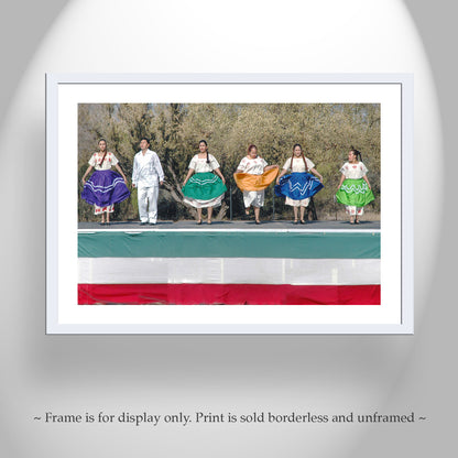 Mexican Fiesta Folklorico Dancing Art Print at Mexico Arizona Border