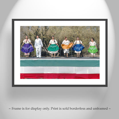 Mexican Fiesta Folklorico Dancing Art Print at Mexico Arizona Border