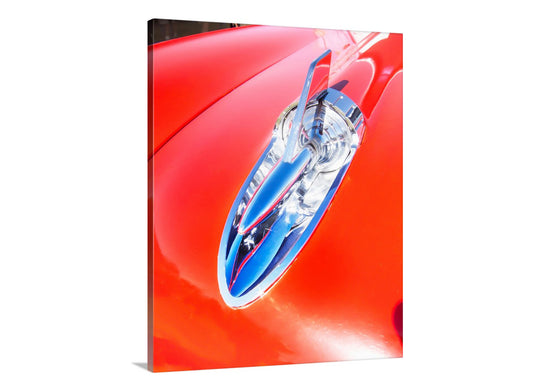 Vintage Red Chevrolet 210 Car Art Print