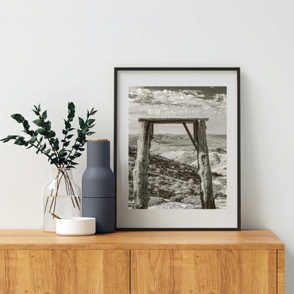 Gold Mine Ruins Print | Rustic Arizona Desert Landscape Art