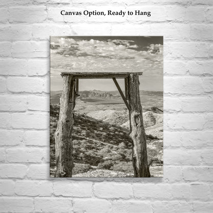 Gold Mine Ruins Print | Rustic Arizona Desert Landscape Art
