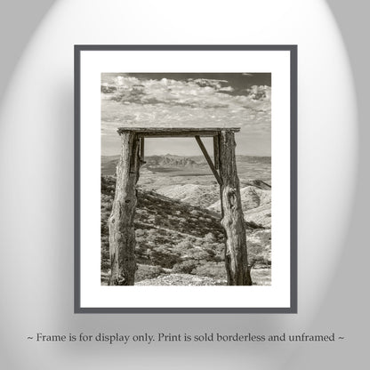 Gold Mine Ruins Print | Rustic Arizona Desert Landscape Art
