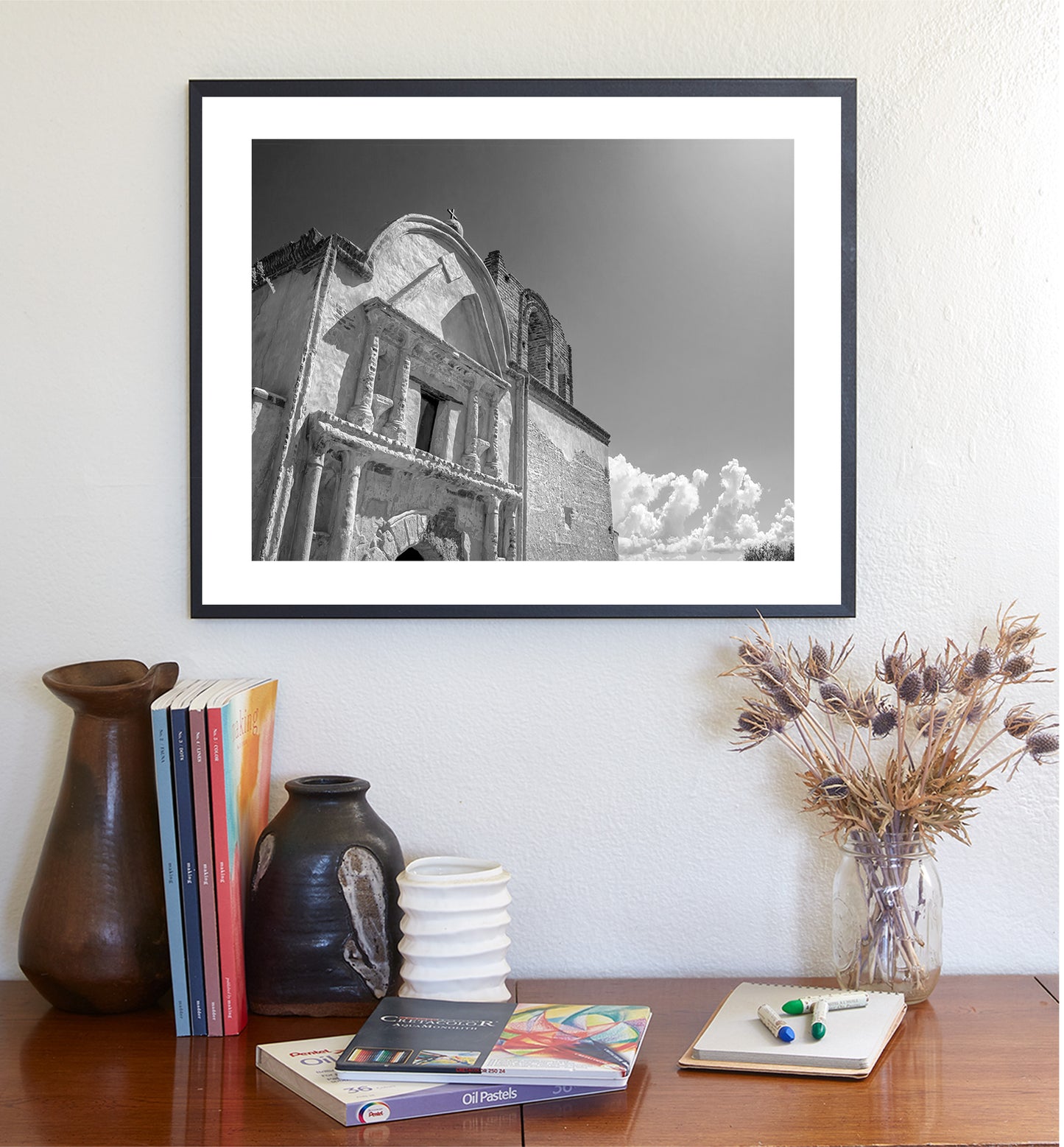 Spanish Colonial Mission Art of the Southwest in Black and White