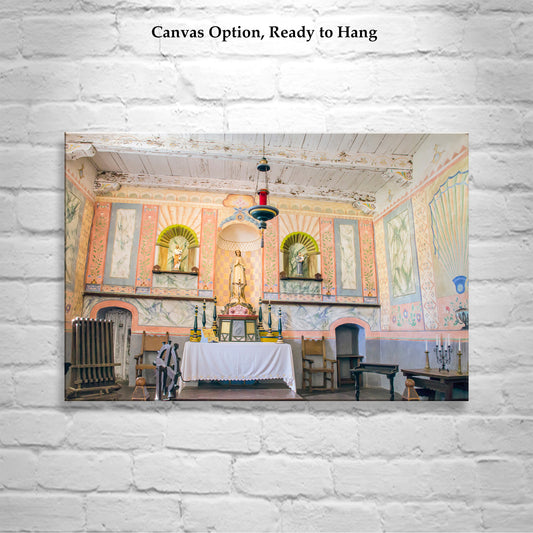 La Purisima Spanish Mission Chapel Interior | Lompoc California Art Gift