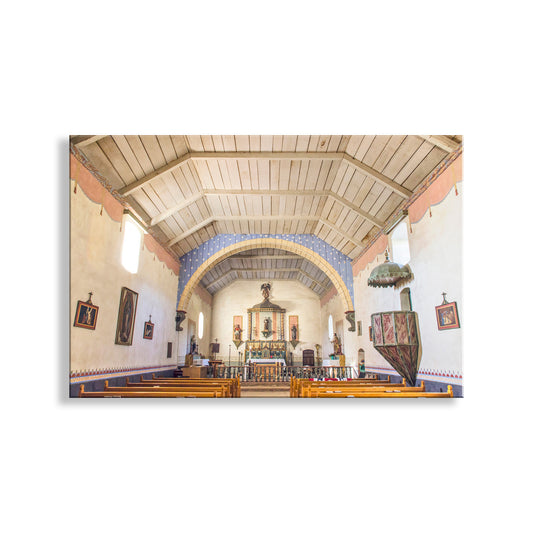 Lompoc Mission Interior Picture as Wall Decor Architecture Art