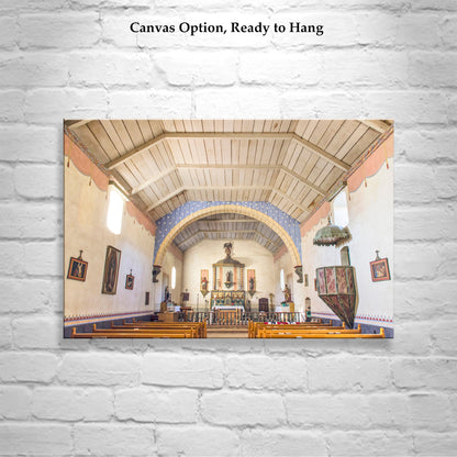 Lompoc Mission Interior Picture as Wall Decor Architecture Art
