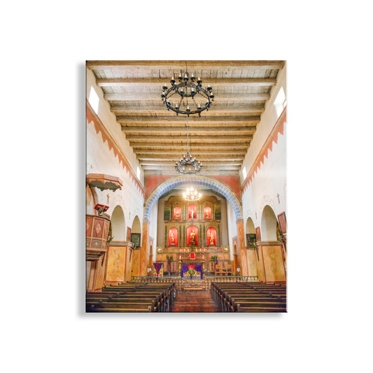 California Mission San Juan Bautista with Church Interior