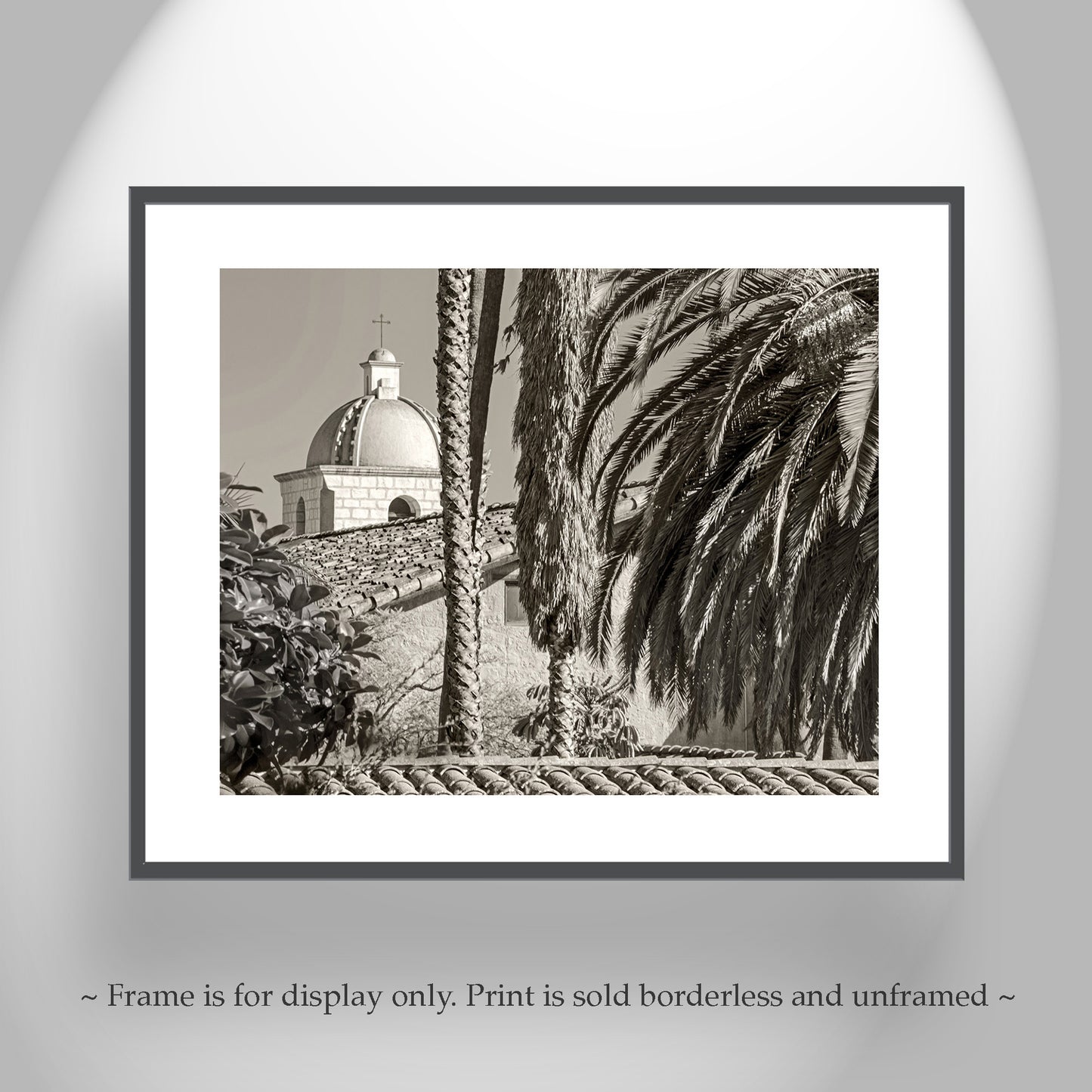 Santa Barbara Mission Art - Vintage California Church Print