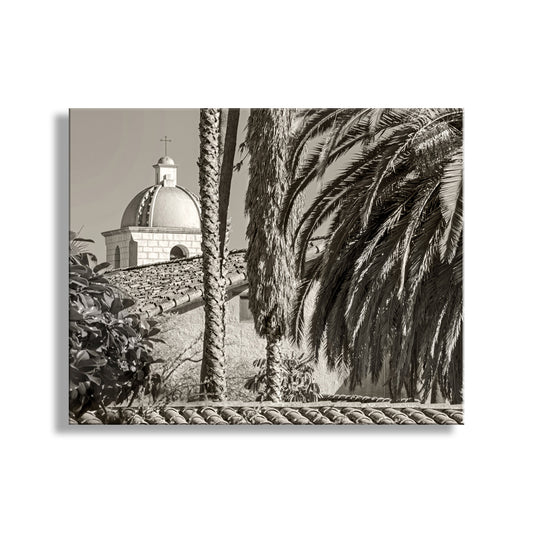 Santa Barbara Mission Art - Vintage Style Sepia California Church Print