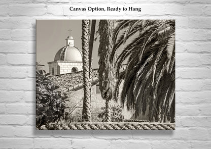 Santa Barbara Mission Art - Vintage California Church Print