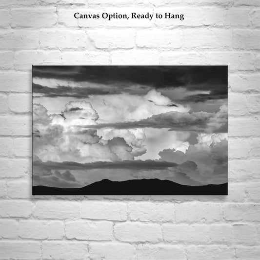 Storm Cloud Photography | Black & White Arizona Monsoon Print