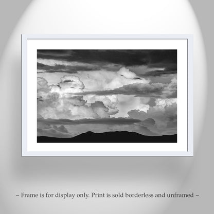 Storm Cloud Photography | Black & White Arizona Monsoon Print